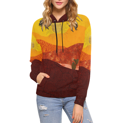 In The Desert All Over Print Hoodie for Women (USA Size) (Model H13)