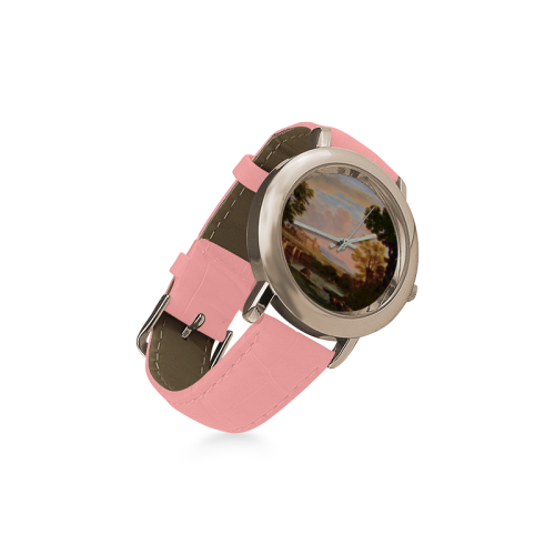 NATURE Women's Rose Gold Leather Strap Watch(Model 201)