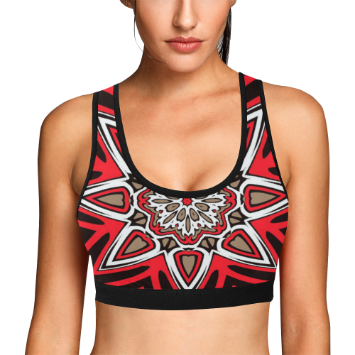 Oriental Kaleido 12 by JamColors Women's All Over Print Sports Bra (Model T52)