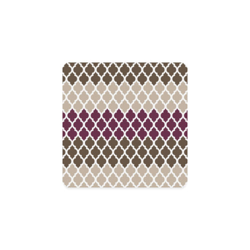 stripe lace pattern Square Coaster