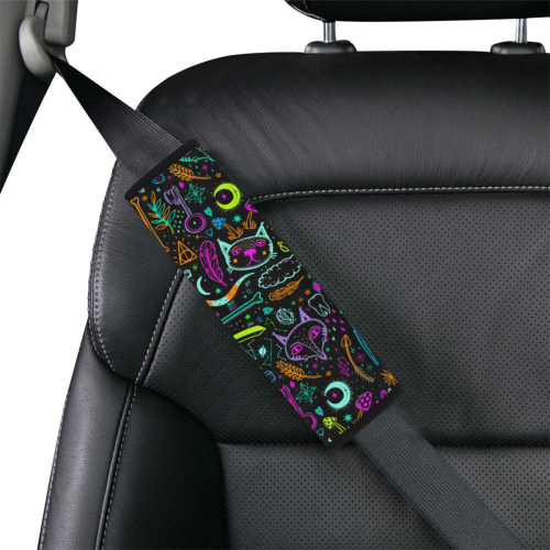 Funny Nature Of Life Sketchnotes Pattern 3 Car Seat Belt Cover 7''x8.5''