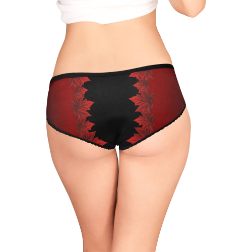 Canada Maple Leaf Panties Women's All Over Print Girl Briefs (Model L14)