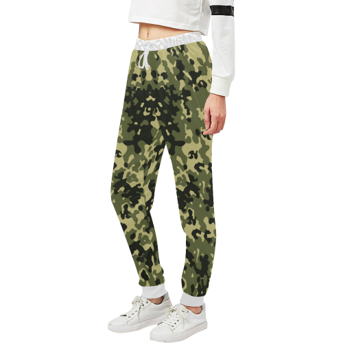 CAMOUFLAGE-GREEN 2 Unisex All Over Print Sweatpants (Model L11)