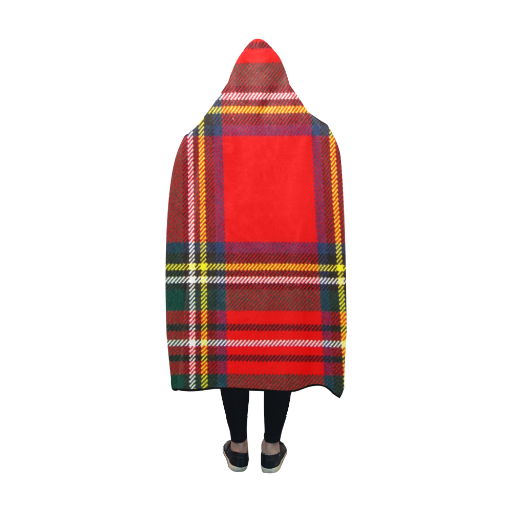 STEWART ROYAL MODERN HEAVY WEIGHT TARTAN Hooded Blanket 60''x50''