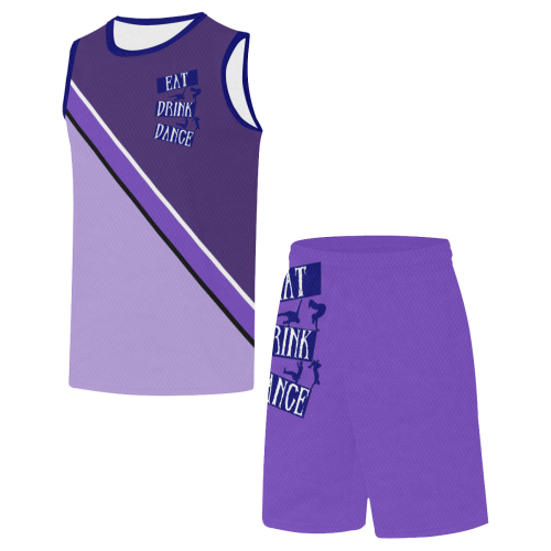 Break Dancing Blue / Purple All Over Print Basketball Uniform