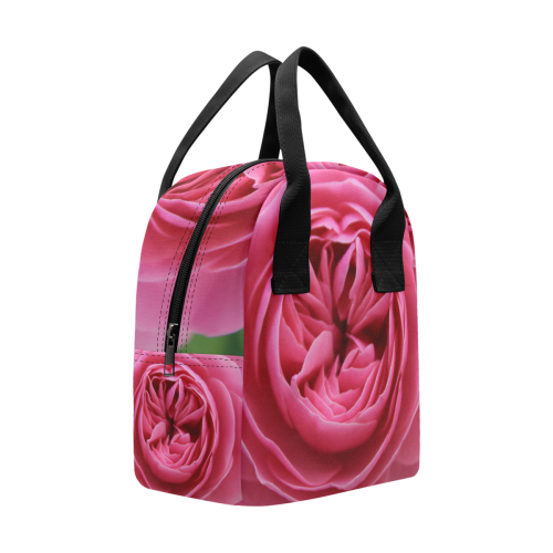 Rose Fleur Macro Zipper Lunch Bag (Model 1689)