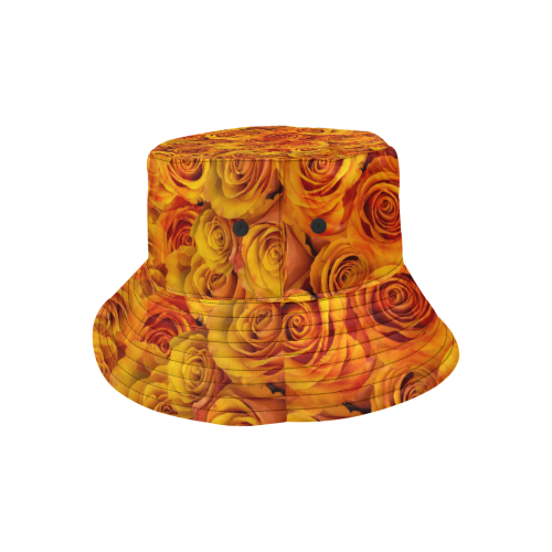 Grenadier Tangerine Roses All Over Print Bucket Hat
