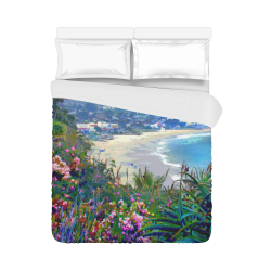 June Gloom Morning at Laguna Beach Coast Duvet Cover 86"x70" ( All-over-print)