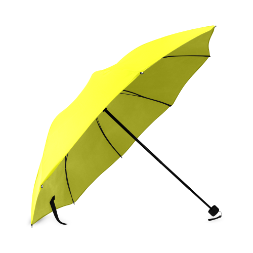 Bright Neon Yellow Foldable Umbrella (Model U01)
