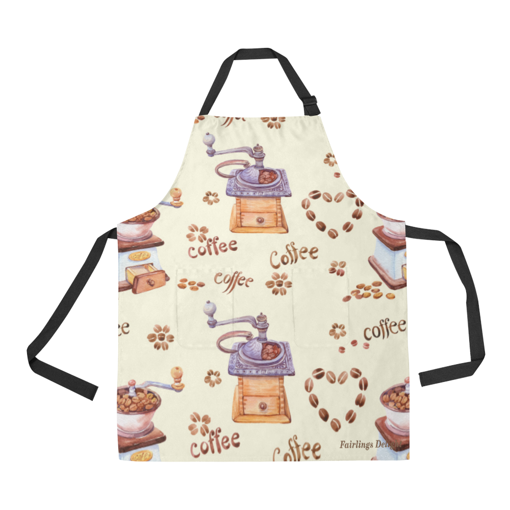 Fairlings Delight's Coffee Expressions Collection- Coffee Grinder 53086 All Over Print Apron