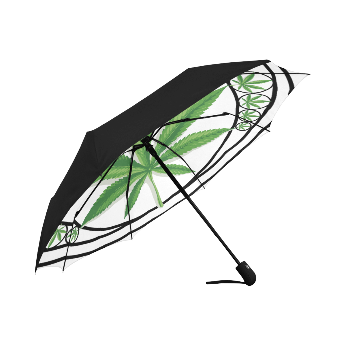 Cannabis Nouveau 2 Anti-UV Auto-Foldable Umbrella (Underside Printing) (U06)