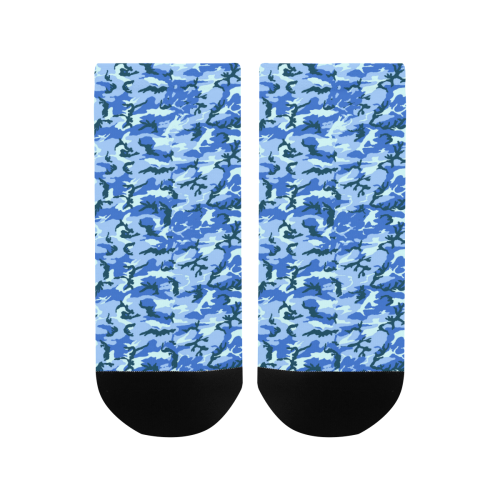 Woodland Blue Camouflage Men's Ankle Socks