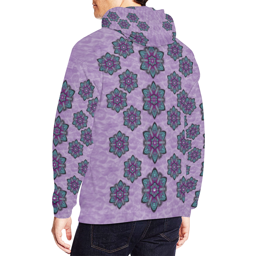 a gift with flowers stars and bubble wrap All Over Print Hoodie for Men/Large Size (USA Size) (Model H13)