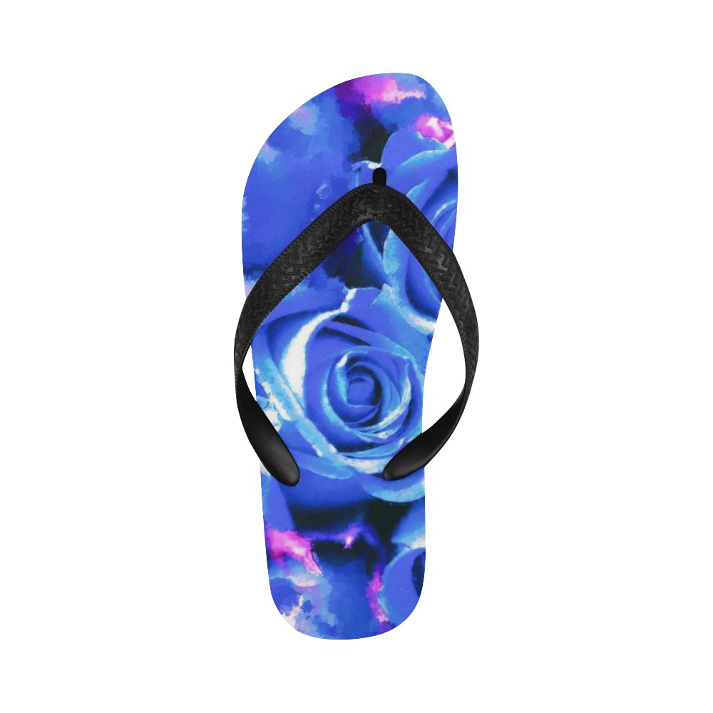 roses are blue Flip Flops for Men/Women (Model 040)