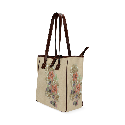 leather flower art Classic Tote Bag (Model 1644)