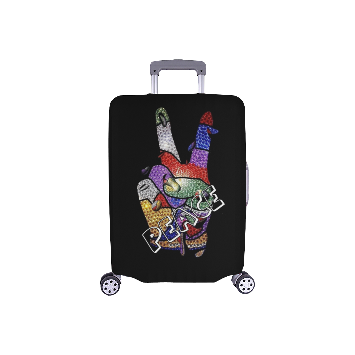 Glitter Peace by Nico Bielow Luggage Cover/Small 18"-21"
