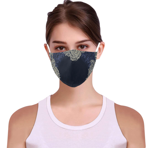 Mehandi 8 3D Mouth Mask with Drawstring (Pack of 10) (Model M04)
