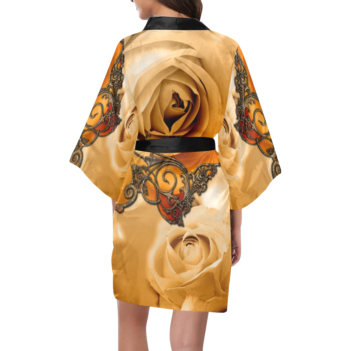 Vintage design, roses Kimono Robe