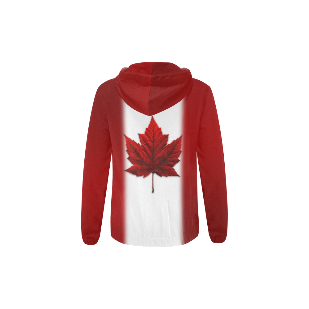 Kid's Canada Flag Hoodie Zipper Jacket All Over Print Full Zip Hoodie for Kid (Model H14)