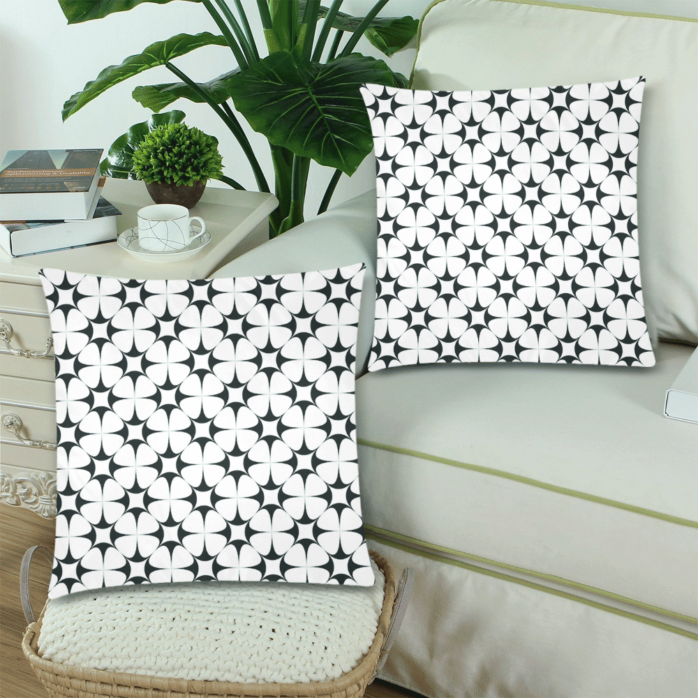 19sw Custom Zippered Pillow Cases 18"x 18" (Twin Sides) (Set of 2)
