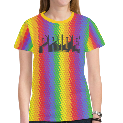 Pride Pattern by K.Merske New All Over Print T-shirt for Women (Model T45)