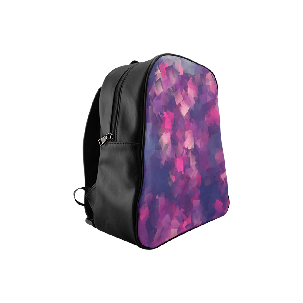 purple pink magenta cubism #modern School Backpack (Model 1601)(Small)