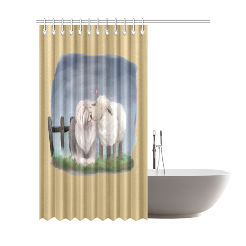 I love Ewe Shower Curtain 72"x84"