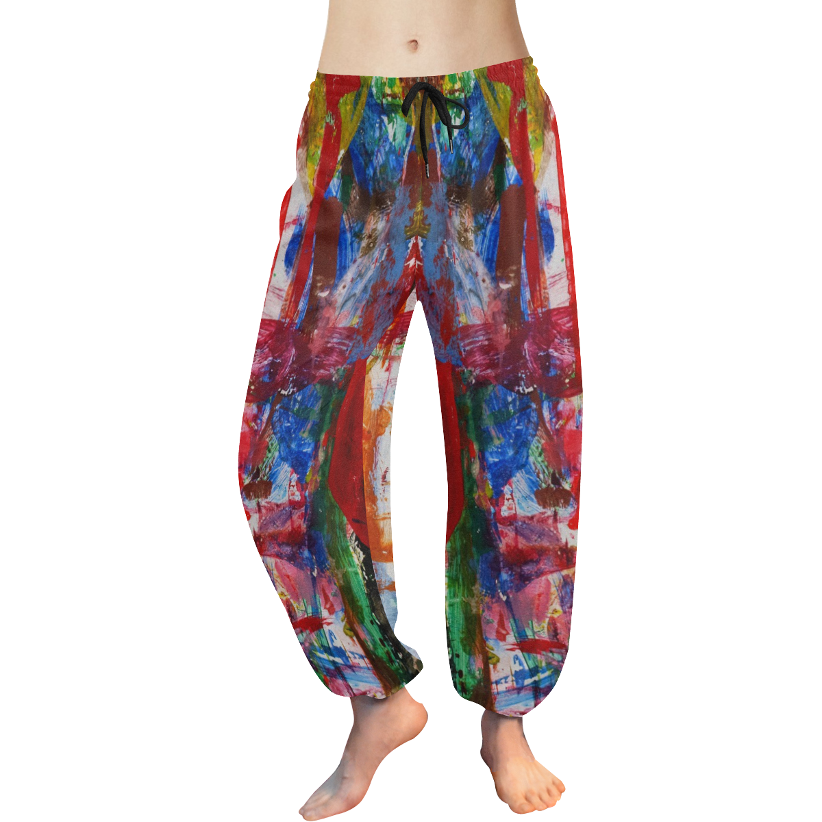 Paint on a white background Women's All Over Print Harem Pants (Model L18)