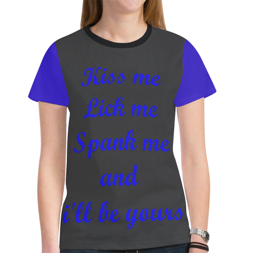Kiss melick me spank me New All Over Print T-shirt for Women (Model T45)