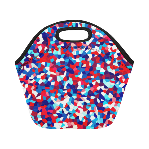 geometric pattern Neoprene Lunch Bag/Small (Model 1669)