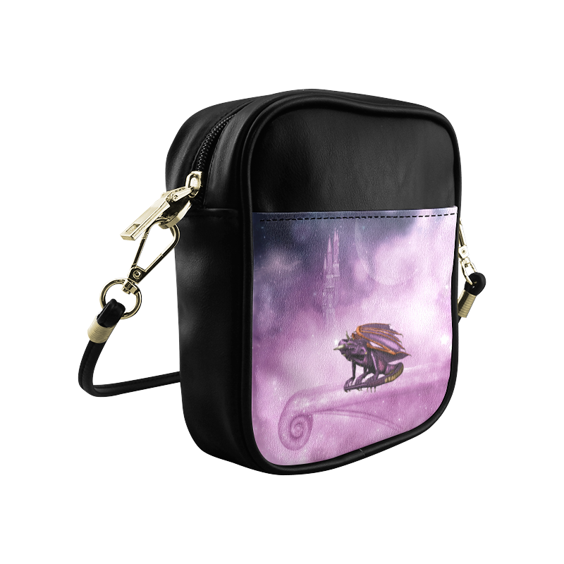 Wonderful violet dragon Sling Bag (Model 1627)