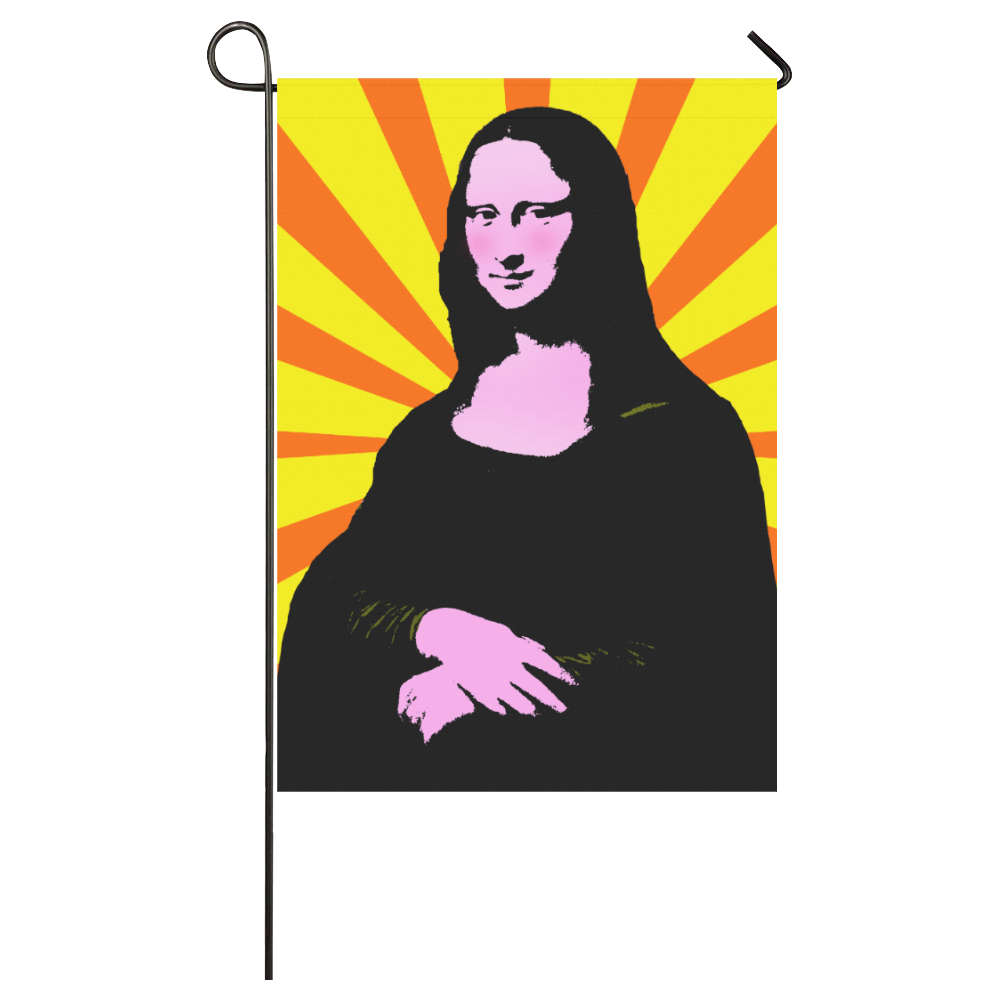 Mona Lisa Pop Art Style Garden Flag 28''x40'' （Without Flagpole）