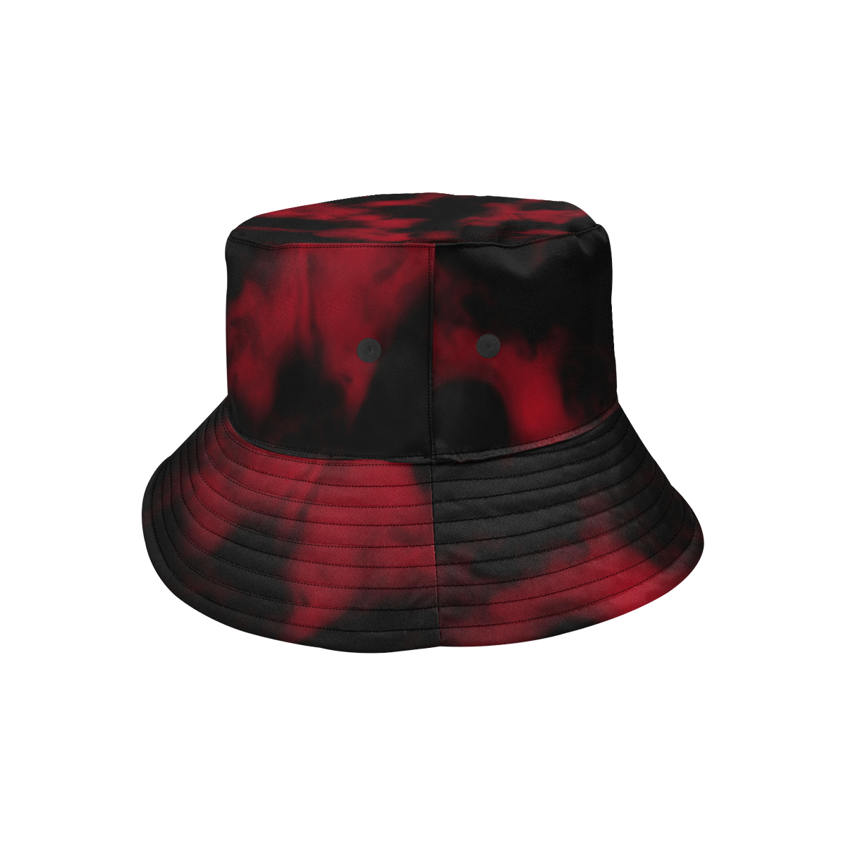 Volcanic Bottom - black red smoke abstract hat All Over Print Bucket Hat