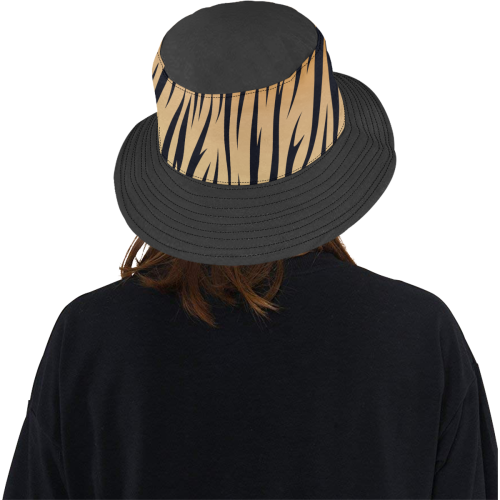 W Tiger in black All Over Print Bucket Hat