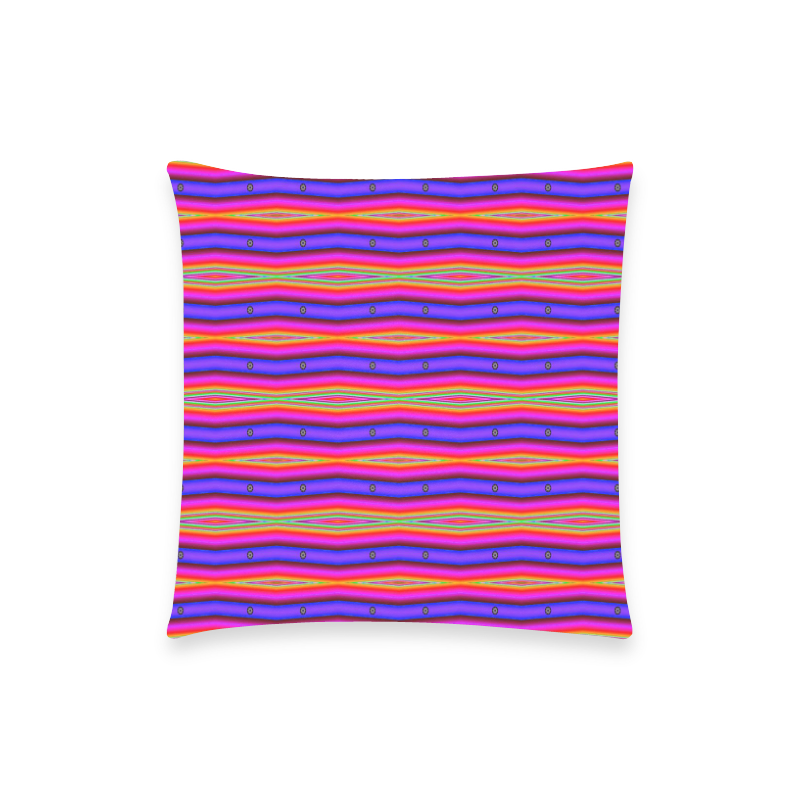 Bright Pink Purple Stripe Abstract Custom  Pillow Case 18"x18" (one side) No Zipper