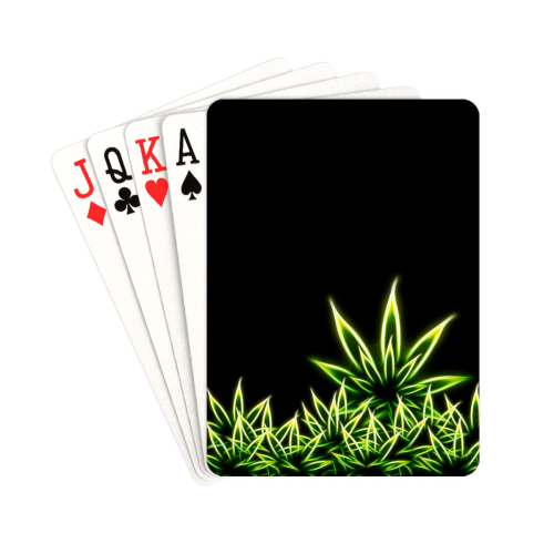 Electric Green Playing Cards 2.5"x3.5"