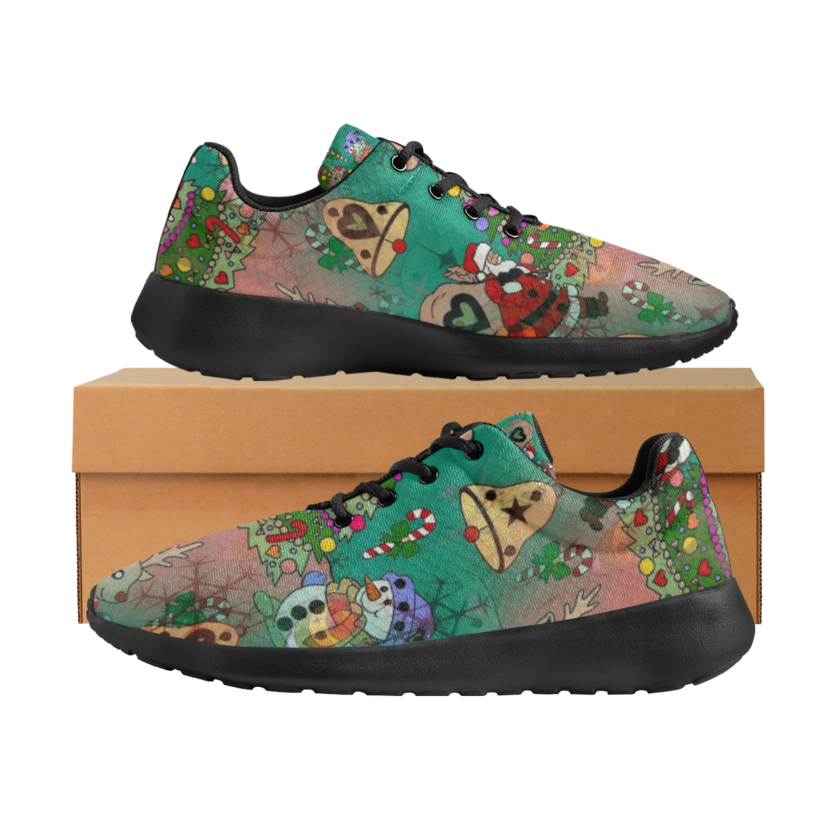 Christmas  Popart by Nico Bielow Men's Athletic Shoes (Model 0200)