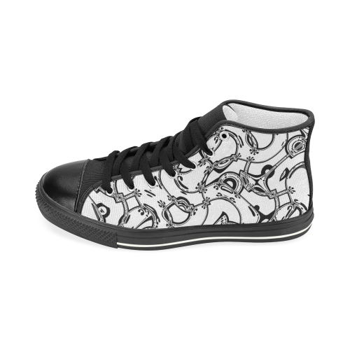 UNFINISHEDBUSINESS Women's Classic High Top Canvas Shoes (Model 017)
