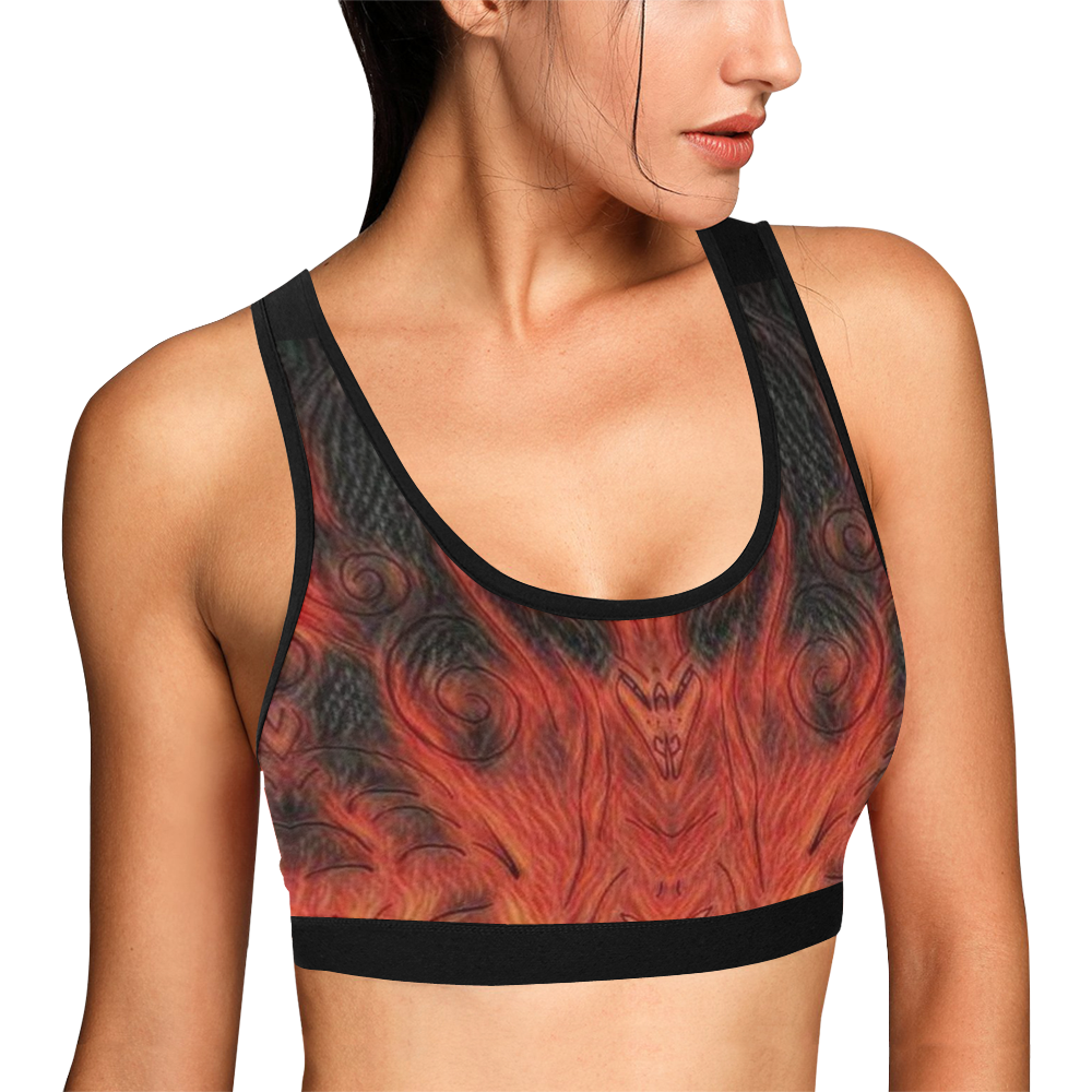 Hellicious. Women's All Over Print Sports Bra (Model T52)