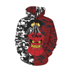 Split Camo Logo All Over Print Hoodie for Men/Large Size (USA Size) (Model H13)