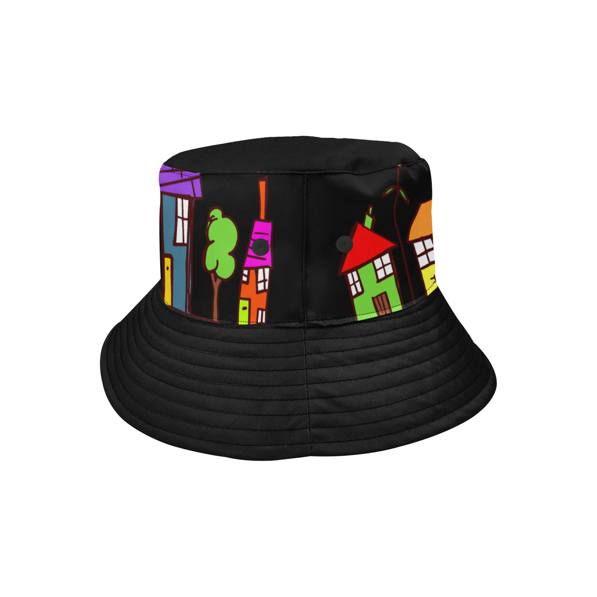 Funny Houses All Over Print Bucket Hat
