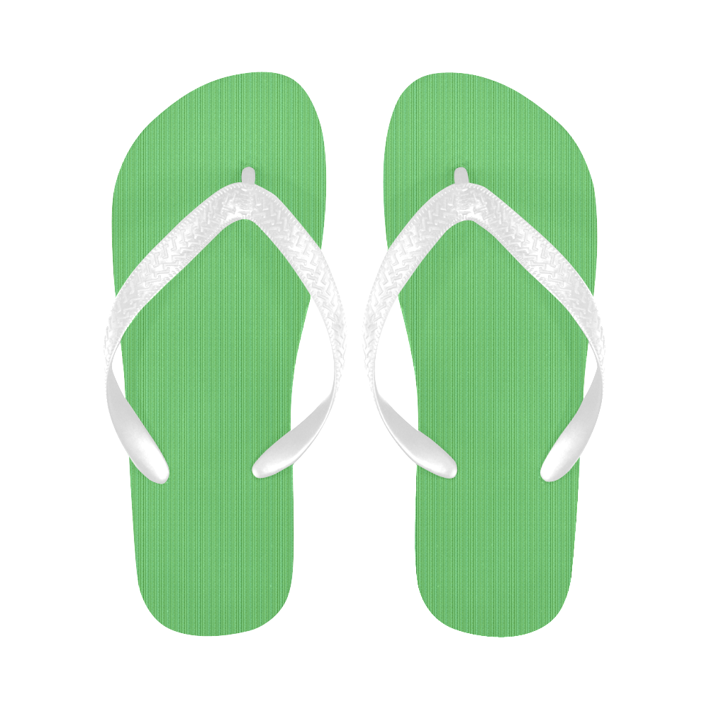 Green Vertical Stripes Flip Flops for Men/Women (Model 040)