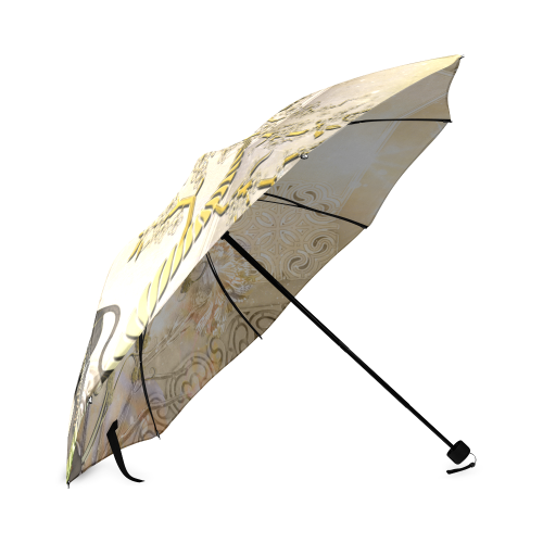 Funny steampunk giraffe Foldable Umbrella (Model U01)