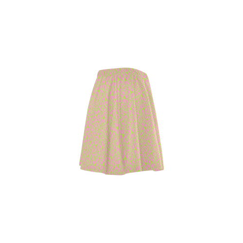 Petit fleur pattern on lime VAS2 Mini Skating Skirt (Model D36)
