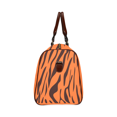 Zebra orange Waterproof Travel Bag/Small (Model 1639)