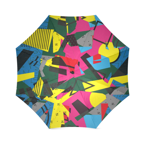 Crolorful shapes Foldable Umbrella (Model U01)
