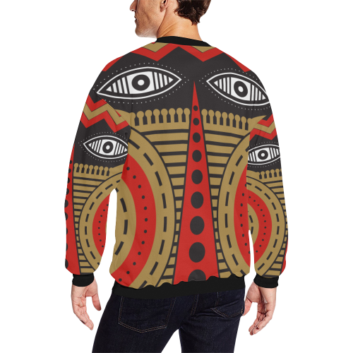 illuminati tribal All Over Print Crewneck Sweatshirt for Men/Large (Model H18)