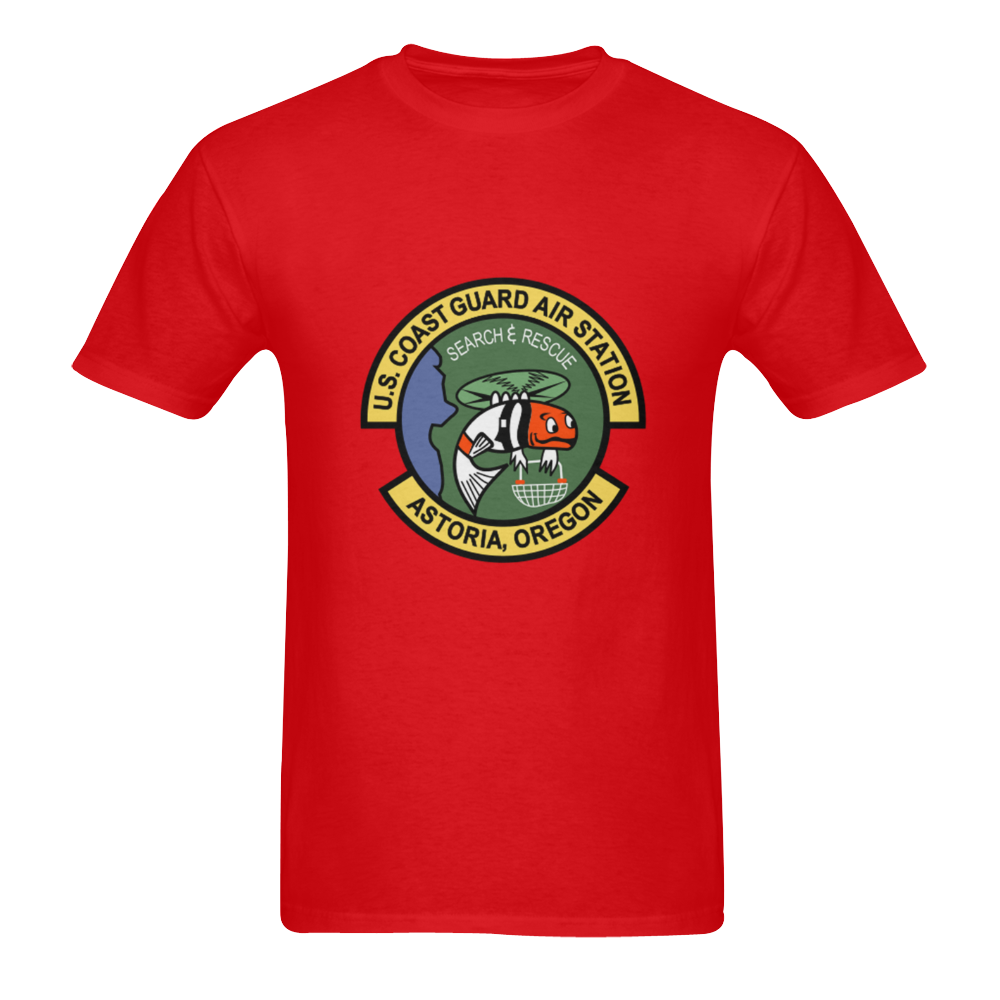 Coast Guard Air Station Astoria Men's T-Shirt in USA Size (Two Sides Printing)