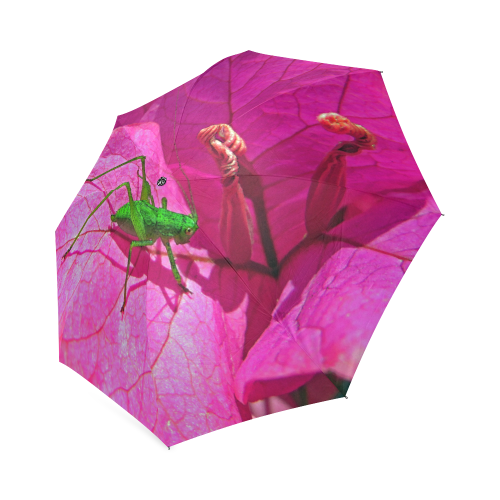 Grasshopper in Bougainvillea photo print Foldable Umbrella (Model U01)