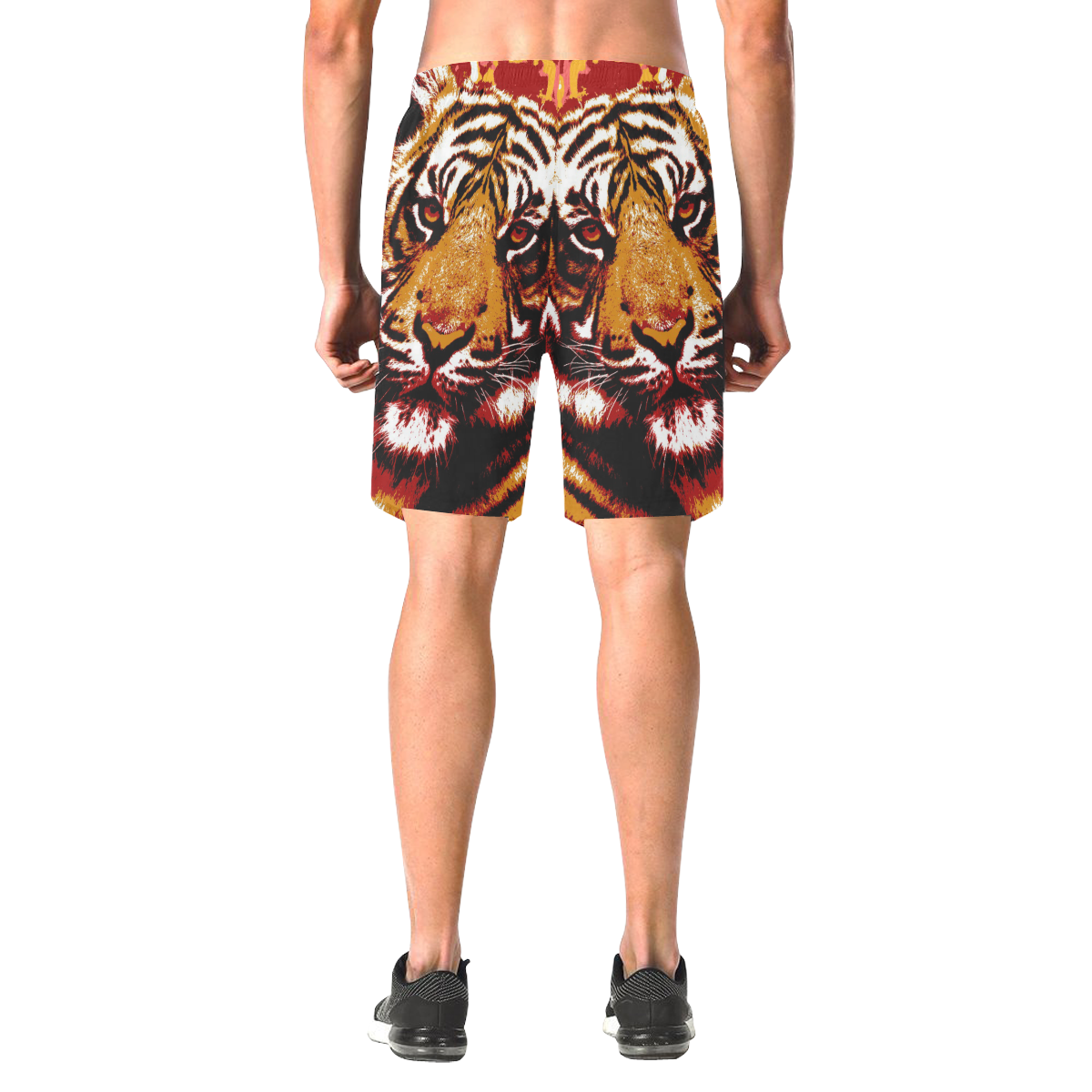 TIGER 13 Men's All Over Print Elastic Beach Shorts (Model L20)